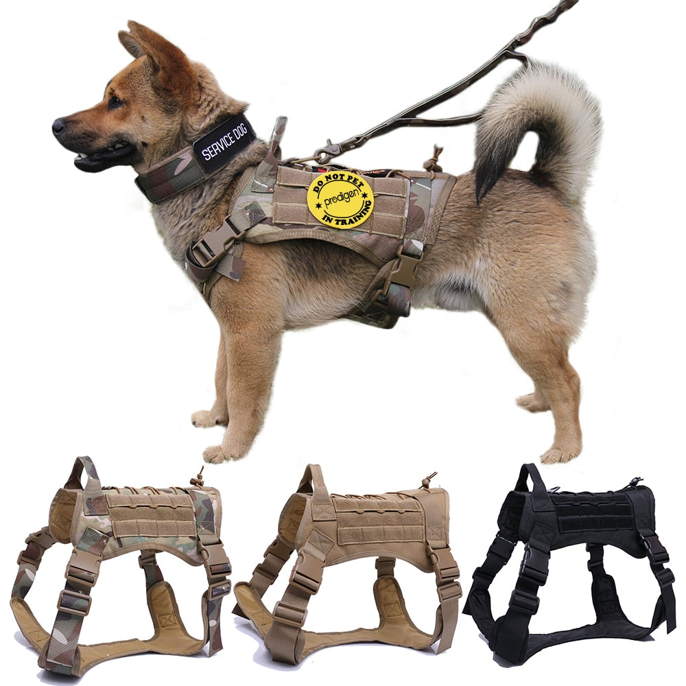 Military Tactical Dog Harness German Shepherd Pet Dog Vest With Handle