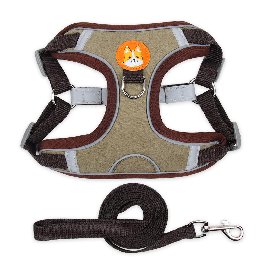 Pet Chest Harness Vest Type Dog Harness Small Dog Rope Reflective Dog Leash