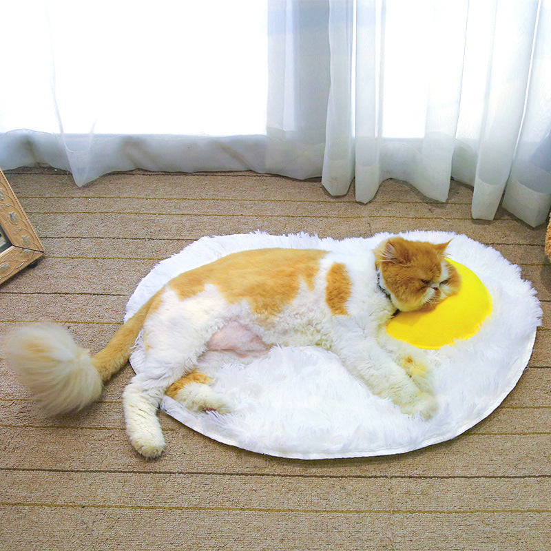 Cat And Dog Plush Cushion -Egg pattern