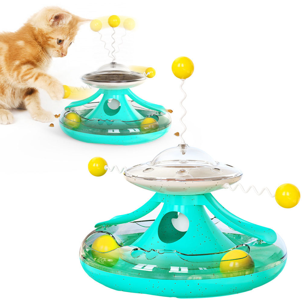 New Kitten Cat Turntable Leaking Toy