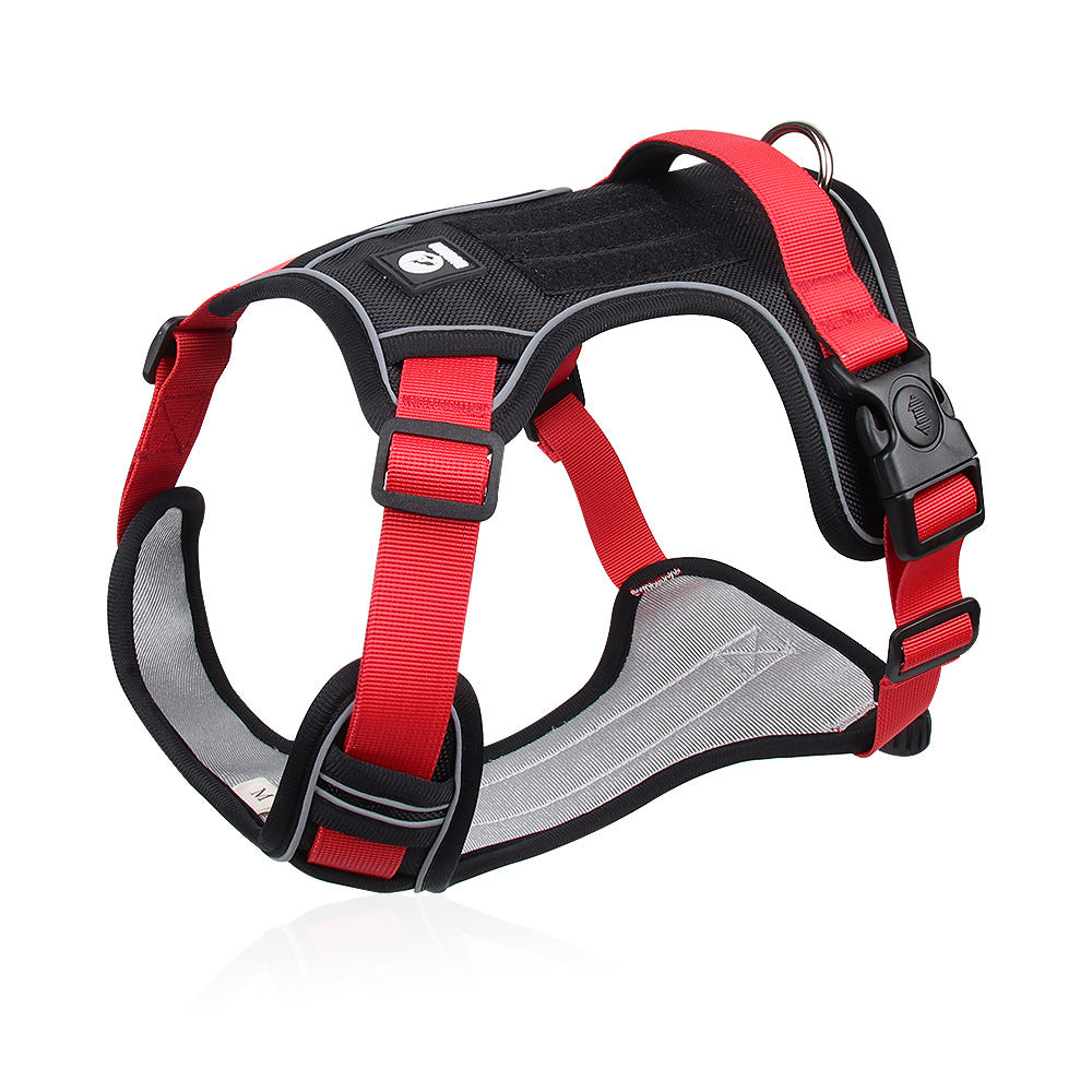 Pet chest harness vest type big dog chest back explosion-proof punch dog chest harness