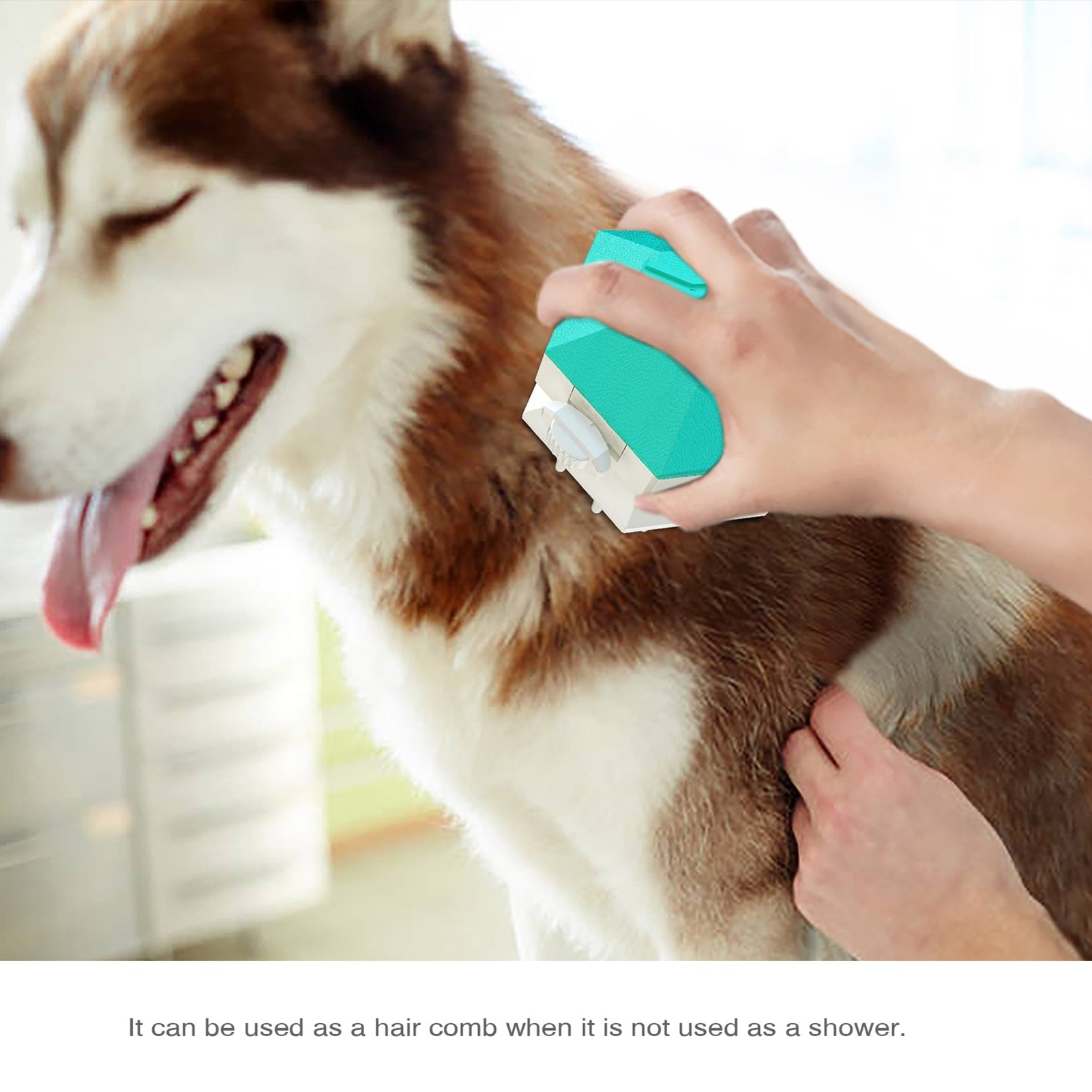 Pet Shower Nozzle Handheld Dog Grooming Comb Sprayer Brush