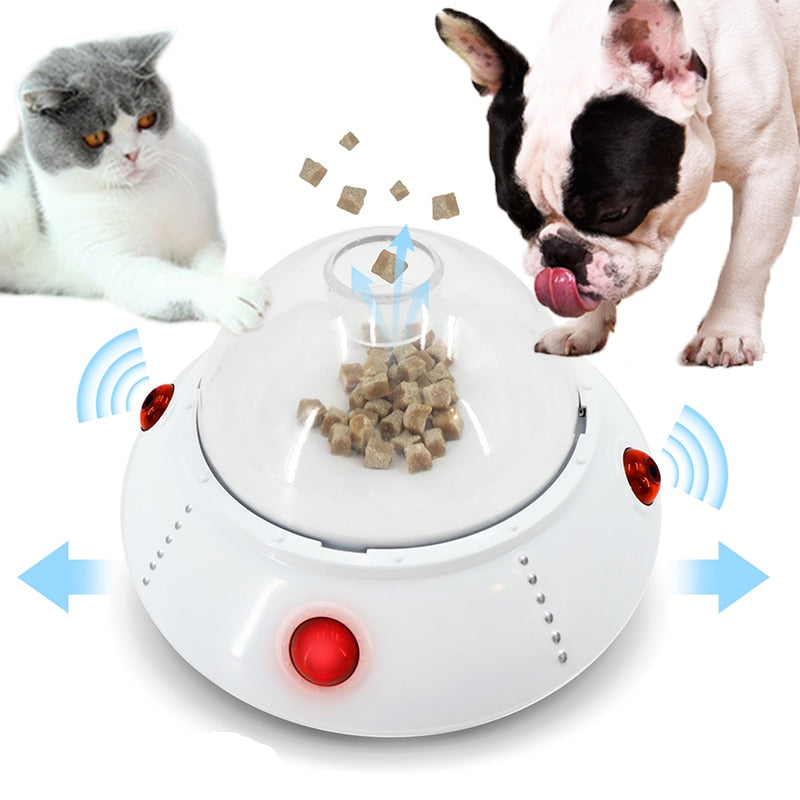 Smart Cat Dog Toy Treat Interactive Electronic Automatic Food Dispenser Feeder Bowl For Dogs