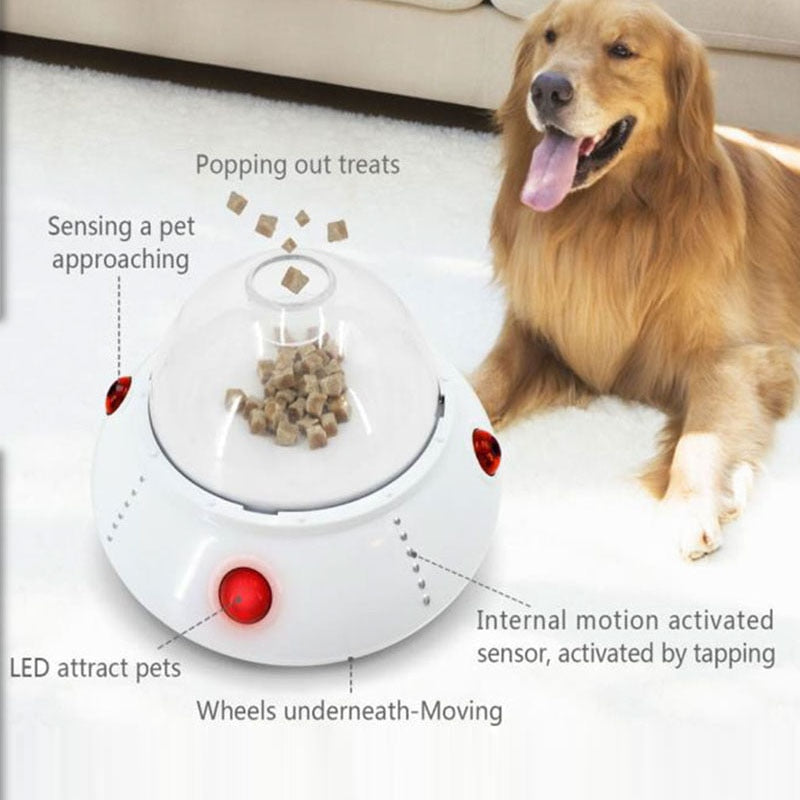 Smart Cat Dog Toy Treat Interactive Electronic Automatic Food Dispenser Feeder Bowl For Dogs