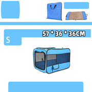 Portable Pet Travel Carrier with Secure Locking Zippers